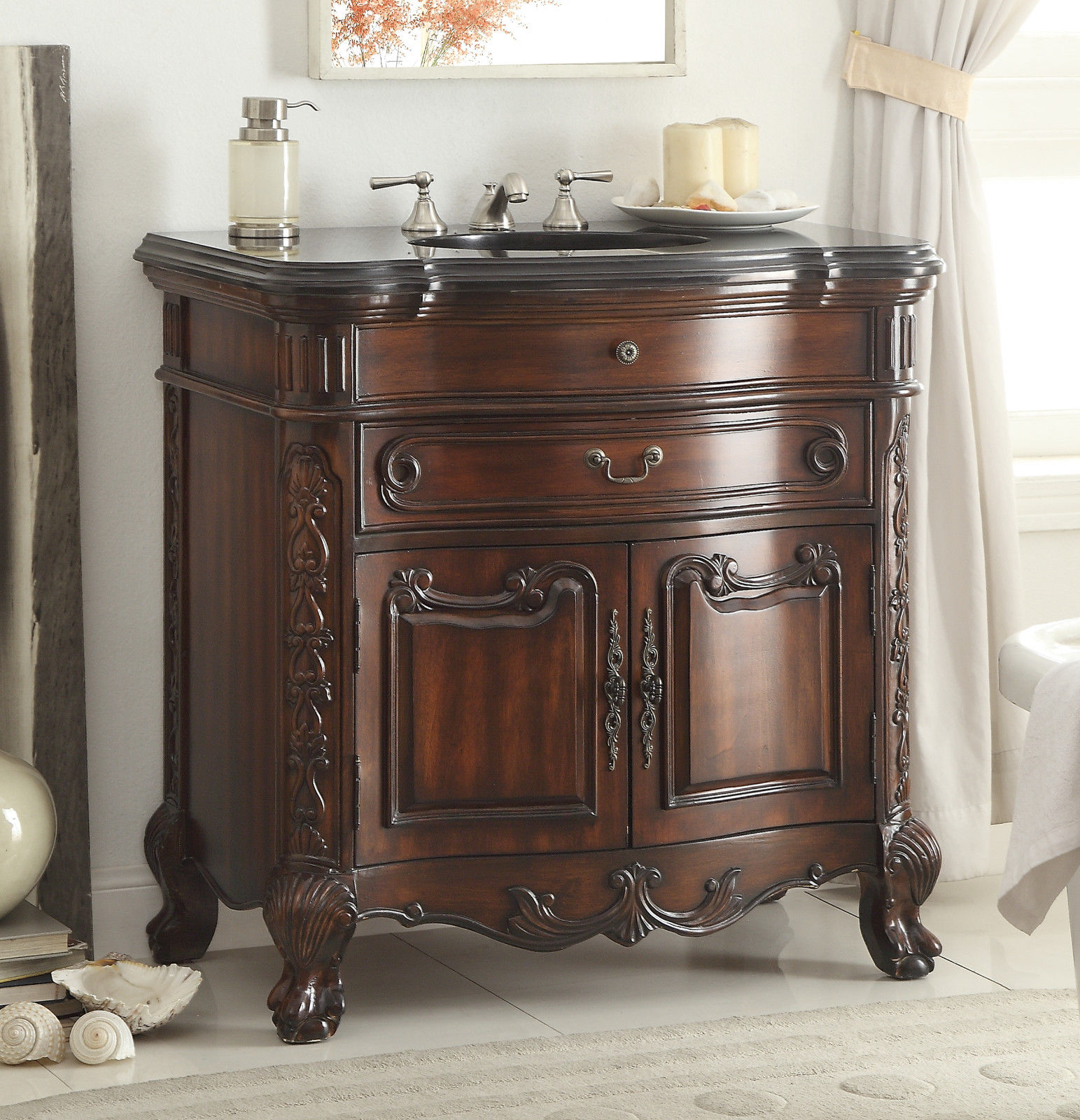 Antique Bathroom Vanity With Vessel Sink Semis Online